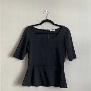 Women’s black career peplum top